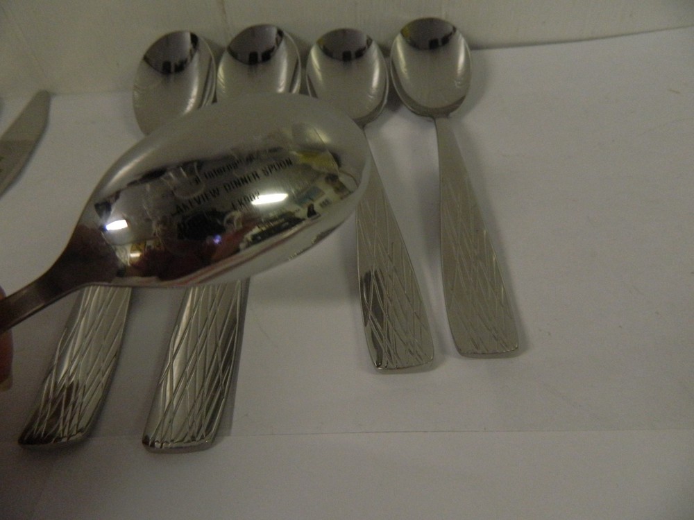 Arcoroc Lakeview 7 pc Flatware Set 18/10 Stainless NEW