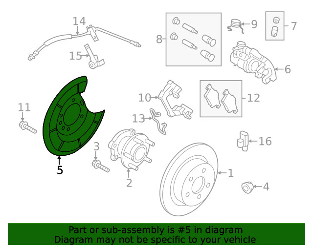 Genuine Ford Brake Dust Shield CV6Z2C028B