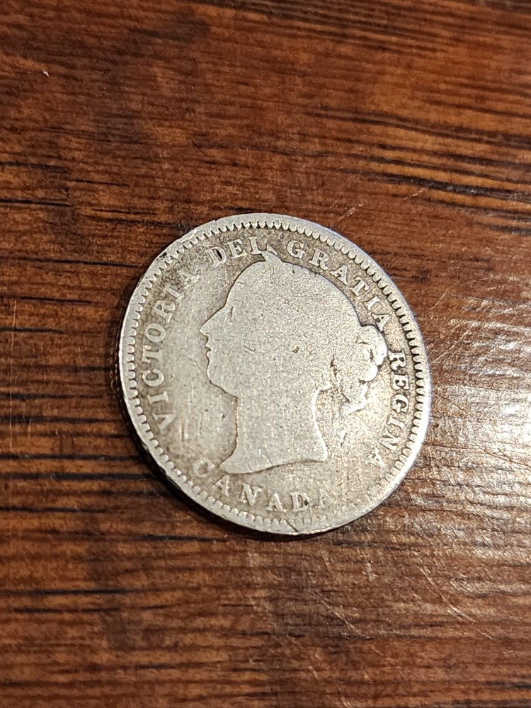 1880H Canada 10 Cents Silver Coin
