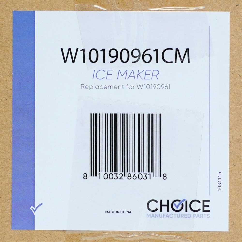 Refrigerator Freezer Ice Maker Replacement for Whirlpool W10190961