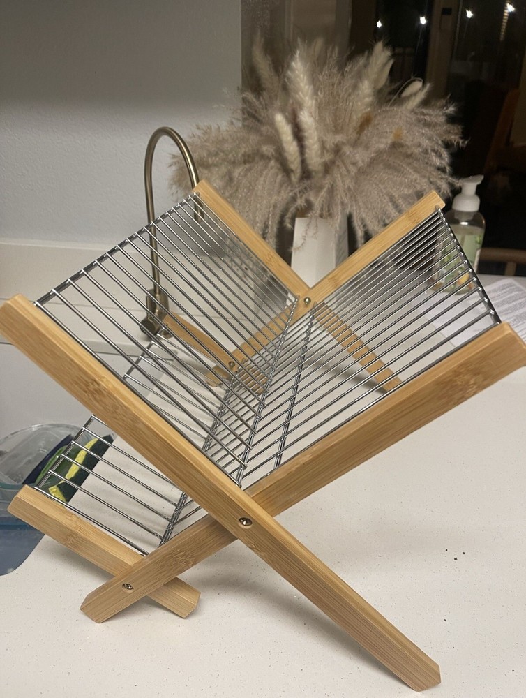 Bamboo dish drying rack