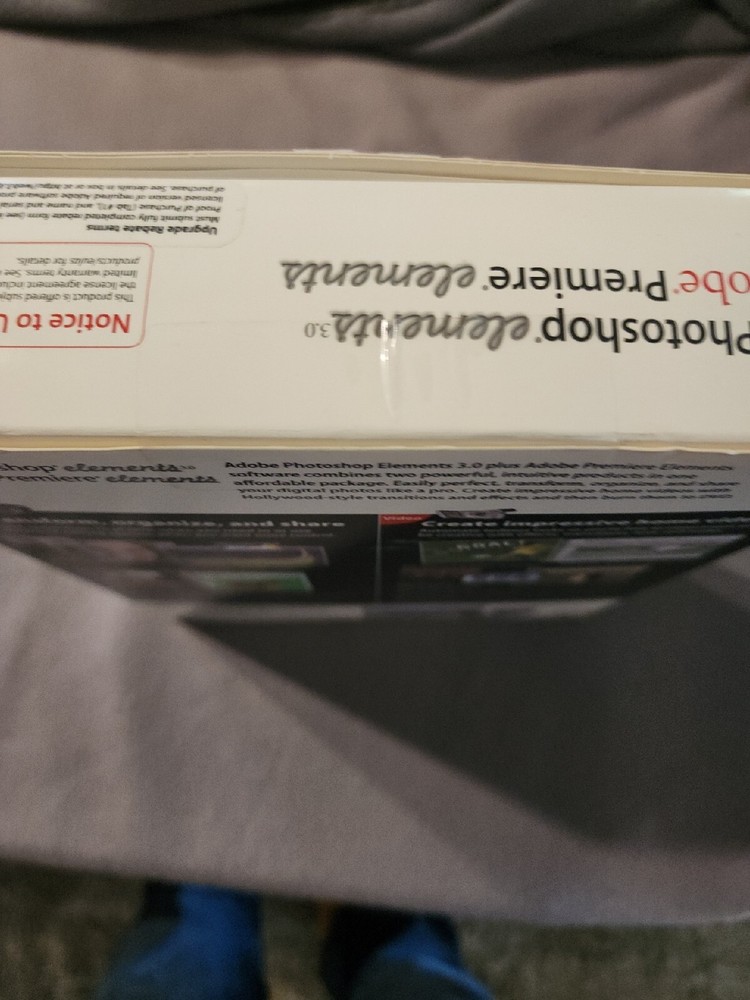 Adobe Photoshop Elements 3.0 plus Adobe Premiere Elements NISP Priority Ship XP