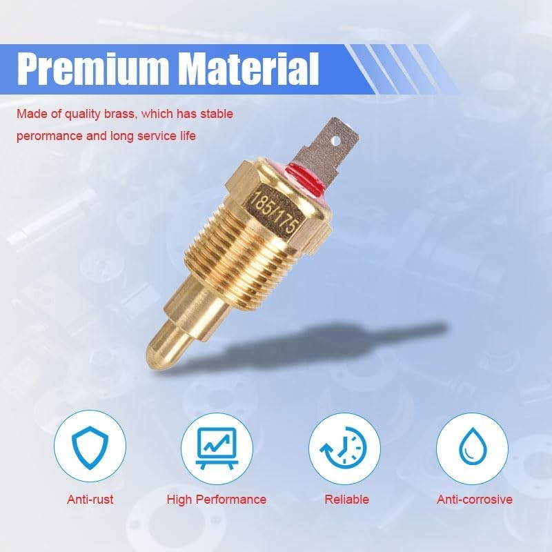 185-175°F Cooling Fan Thermostat Switch 3/8" Pipe Thread