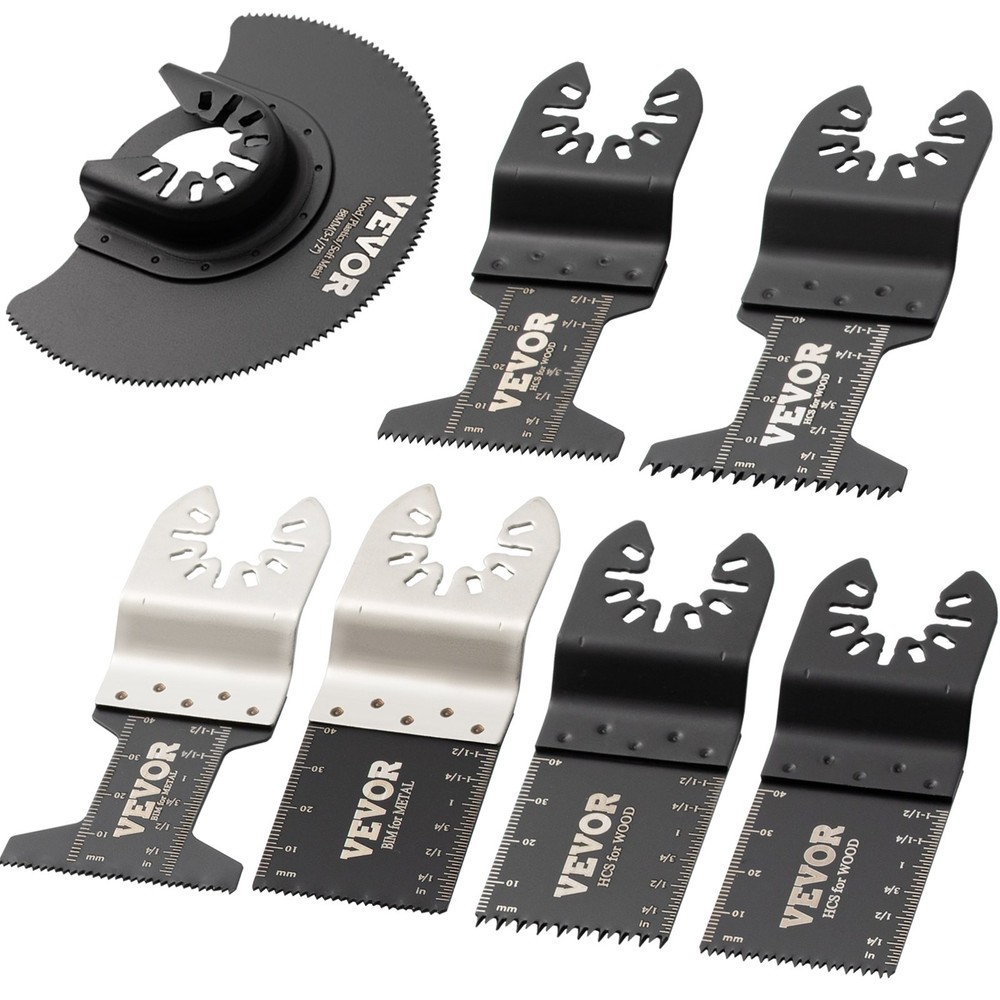 VEVOR 50 PCS Oscillating Saw Blades,Quick Release Multitool Blades Kit,HCS Tool