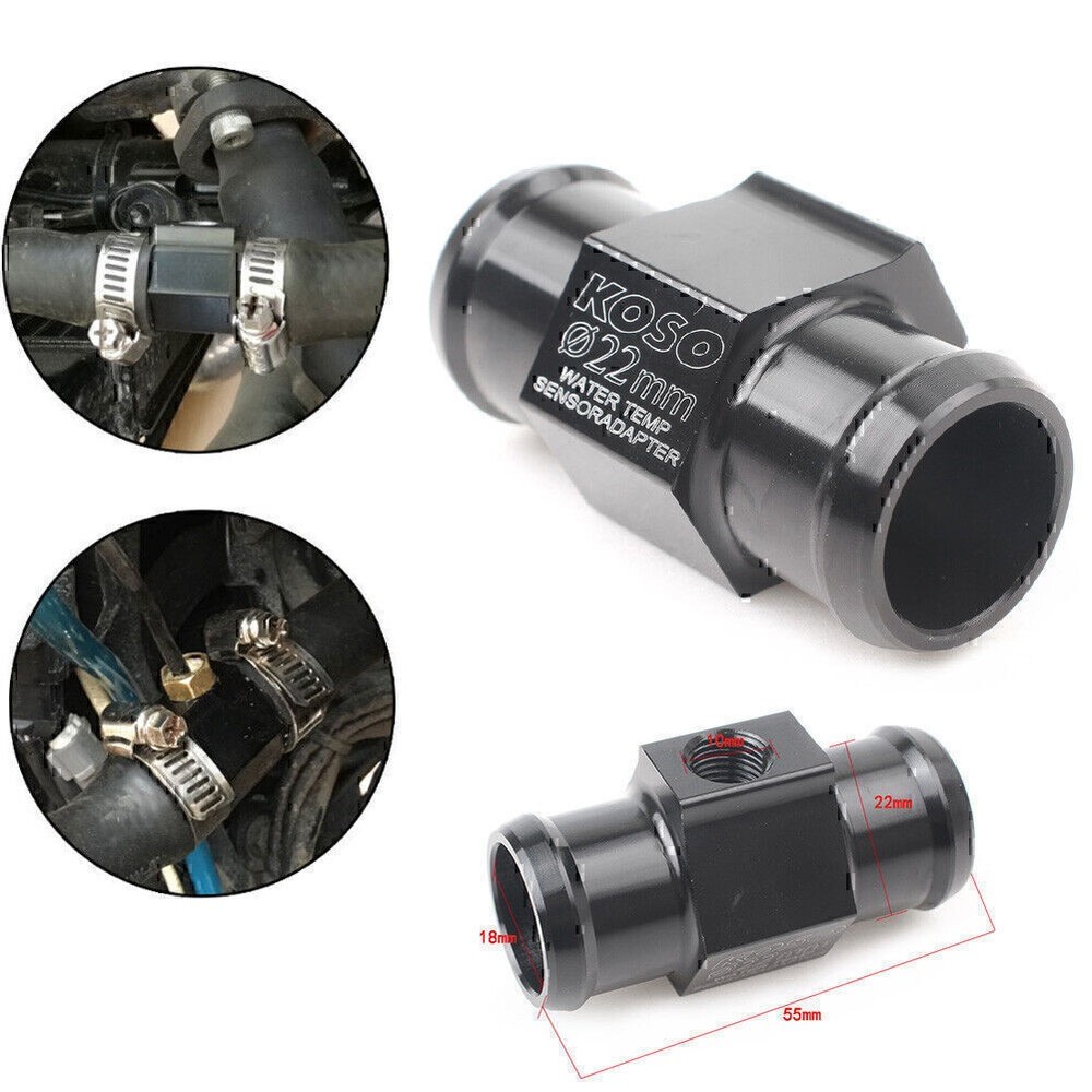 Motorcycle Water Temp Temperature Joint Pipe Hose Sensor Gauge Adapter 22mm