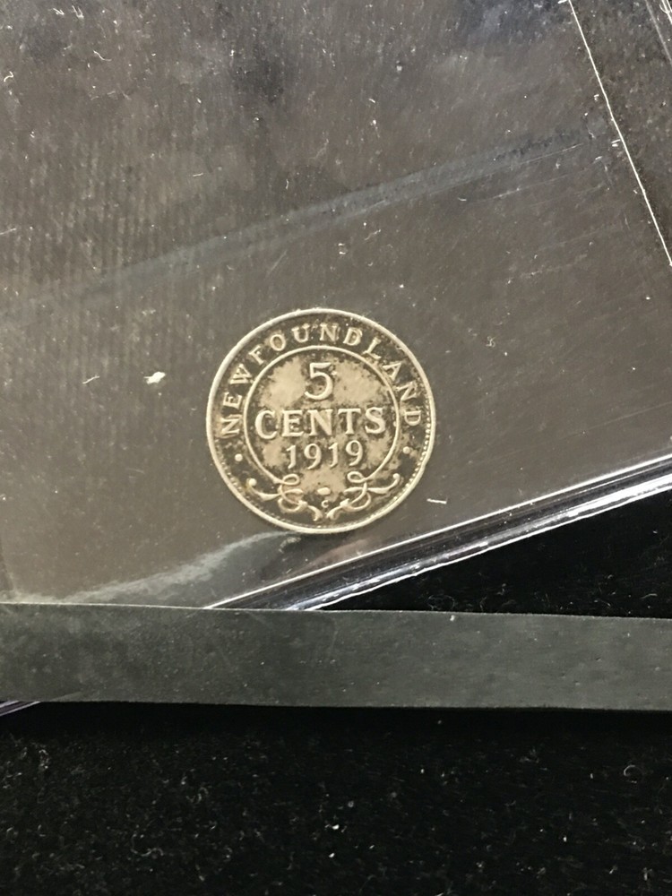 1919c ICCS Graded Newfoundland Five ¢5 Cent, **EF-40**