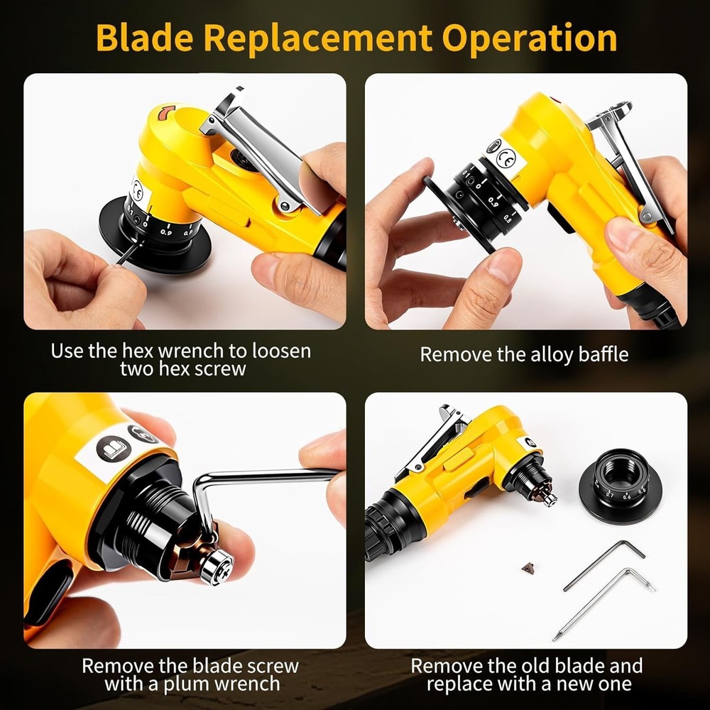 2-in-1 Pneumatic Chamfering Tool - Air-Powered Precision Cutting Tool