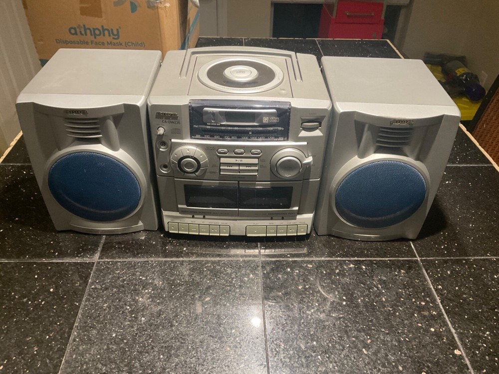 AIWA Model CA-DW235 Boombox Cassette CD Player Tested Full Functioning With Cord