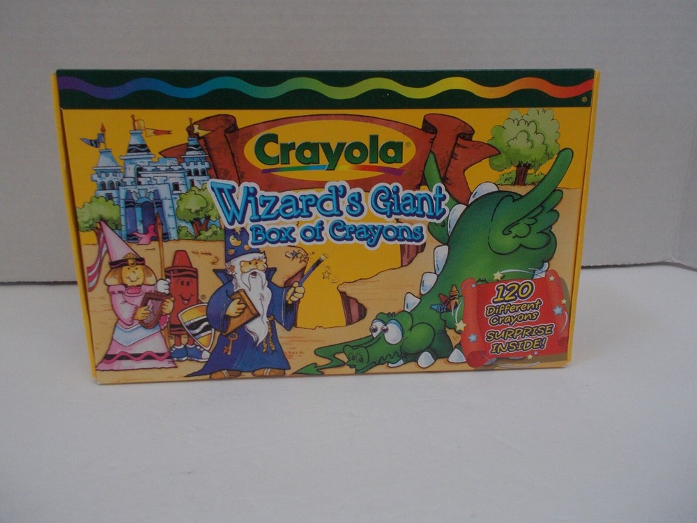 VTG CRAYOLA Wizard's Box Graphic Crayon Holder Organizer EMPTY