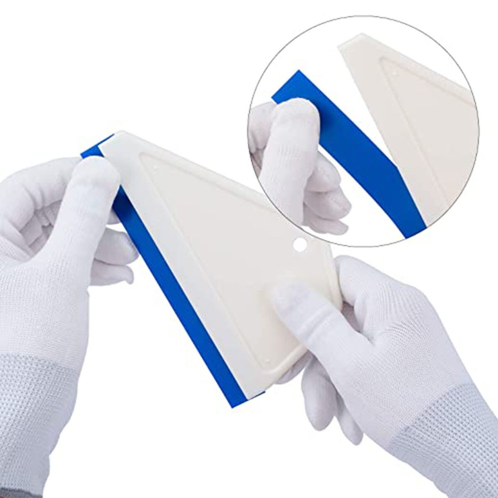 4PCS Auto Window Tint Tool Side Swiper Wiper Squeegee Rubber Edge Scraper Kit