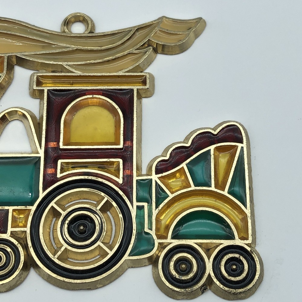 Vintage Train engine suncatcher ornament