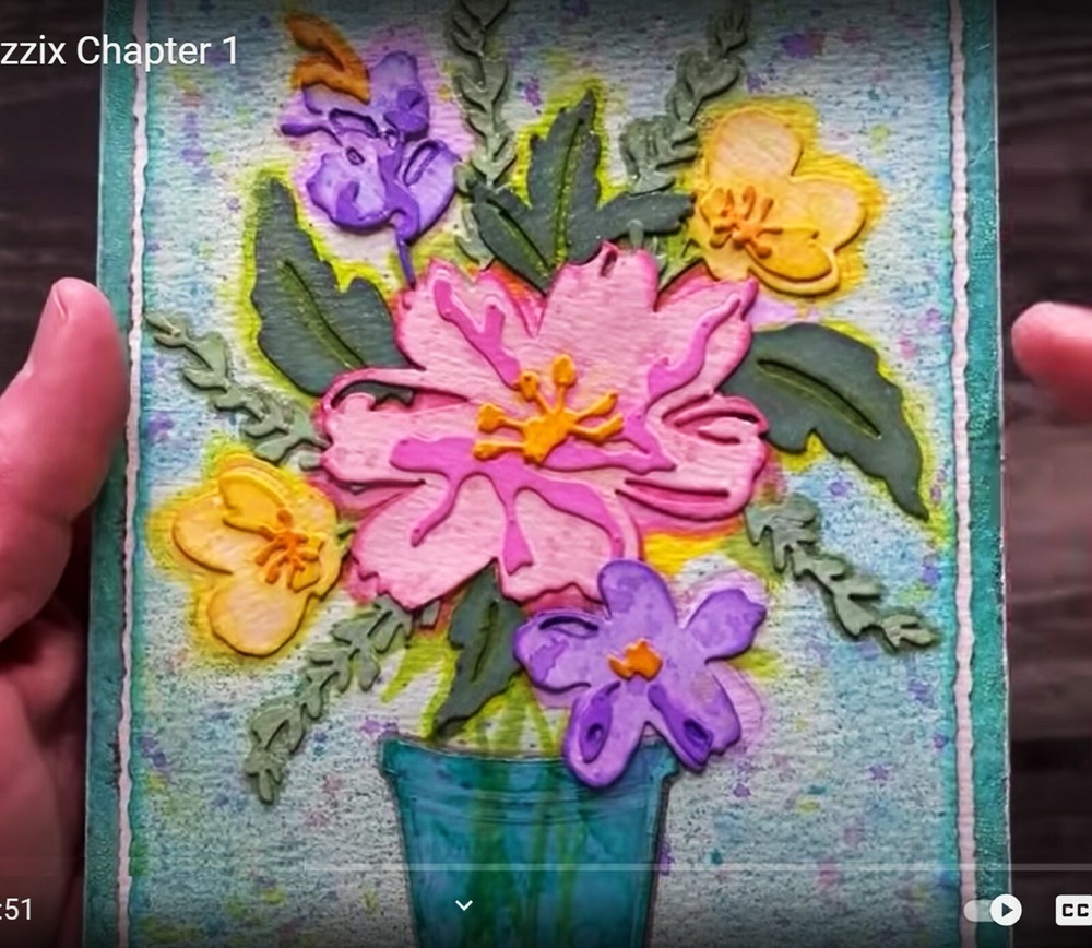 Sizzix Thinlits Brushstroke Flowers #2 8pc set #665210 Retail $19.99 Tim Holtz