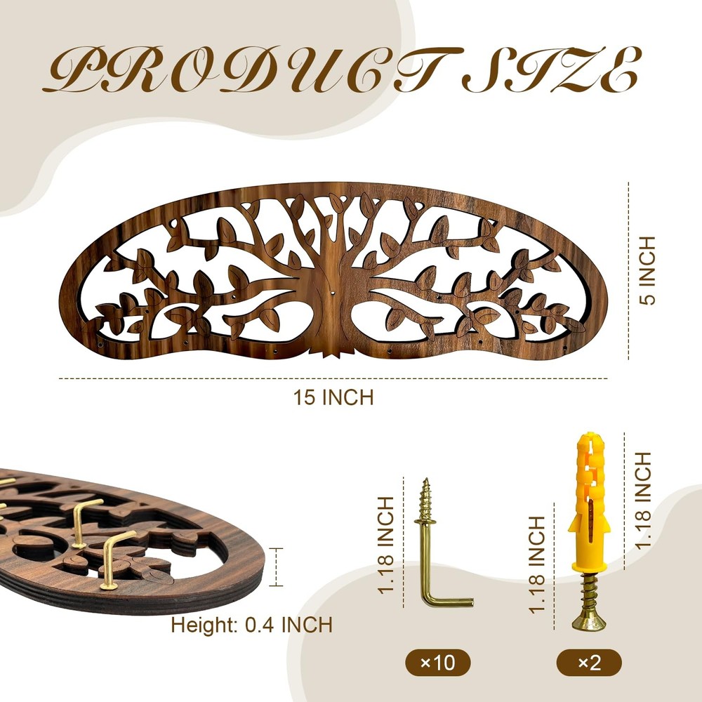 Herb Drying Rack - Wall Mounted Tree Design Holds 11 Bouquets, Space Saving K...