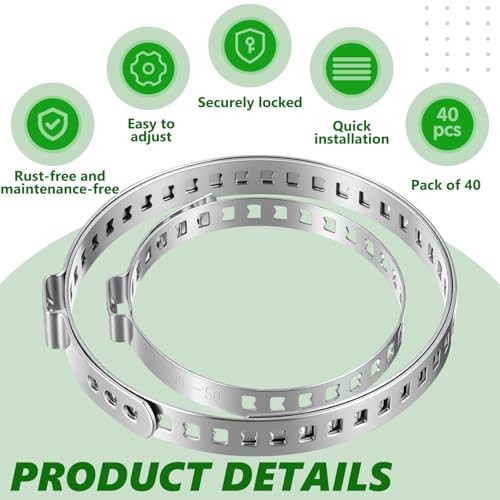 42 Pcs Axle Boot Clamp Tool Include 20 Large and 20 Small 304 Stainless Steel