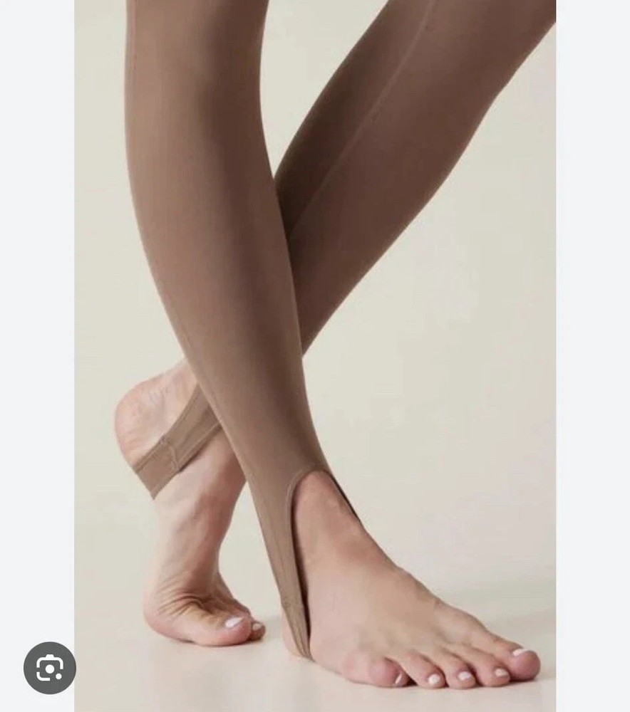 Athleta Transcend High Rise Stirrup Legging-Rustic Beige-Size L-NWT