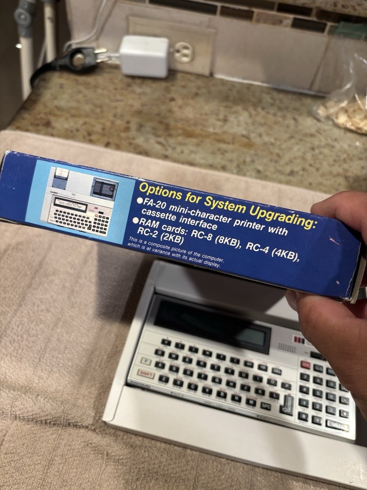 Casio FX-750P Programmable Computer w/ 2 RAM Cards Tested + Box