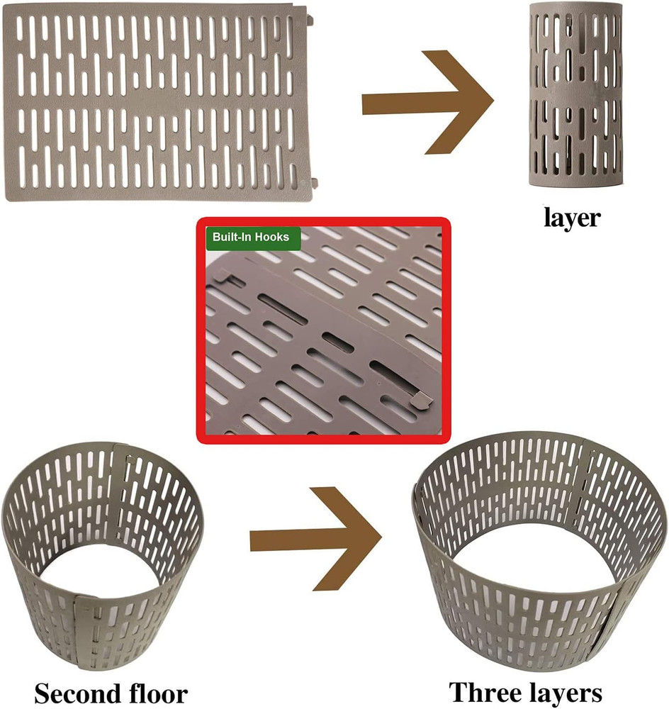 6PCS PVC Tree Trunk Protector,Resizable New Tree Protection Fence Sapling Guard