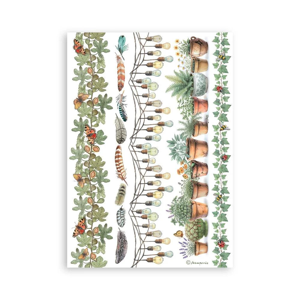 Stamperia A5 Washi Pad- Herbarium Silvae, SBW27