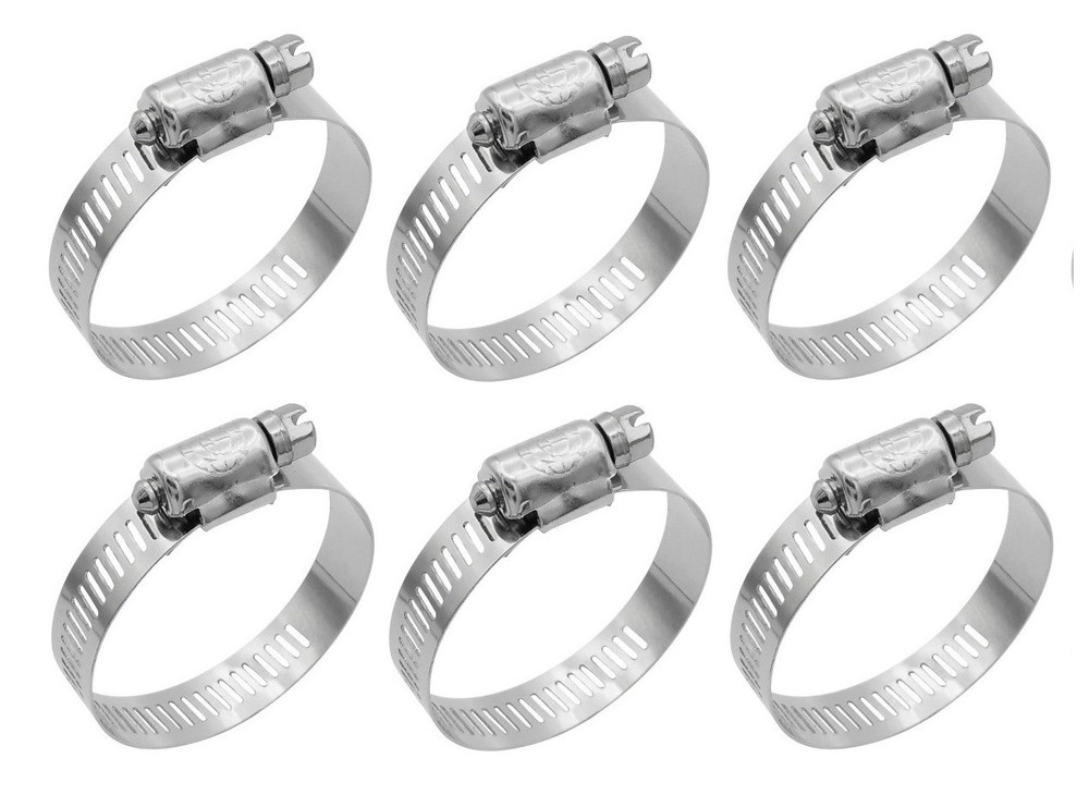 Cambridge HC2-20S 106049 Stainless Steel Size SAE 20 13/16"-1-3/4" Hose Clamp(6)