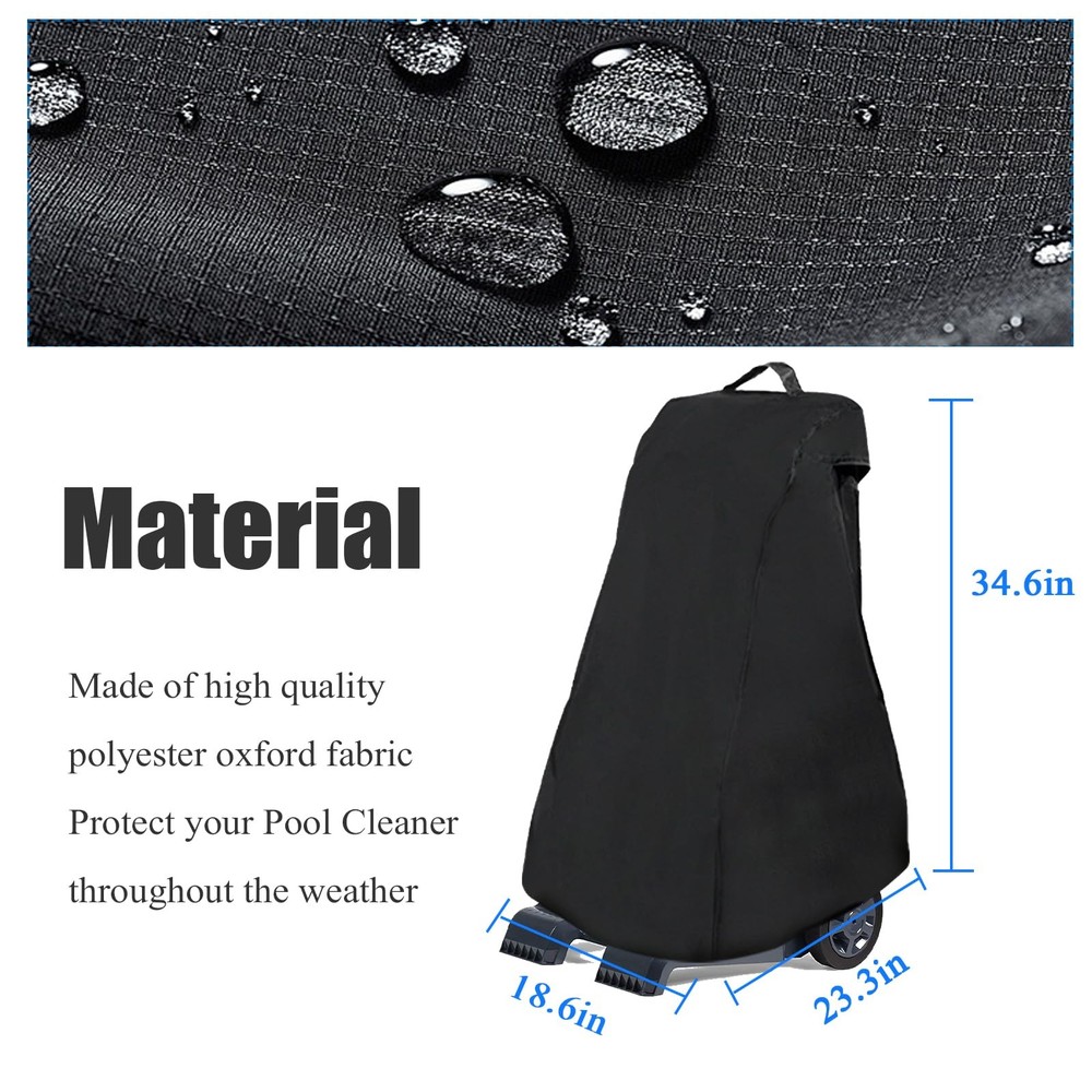 Robotic Pool Caddy Cover Cleaner Compatible for Universal Black