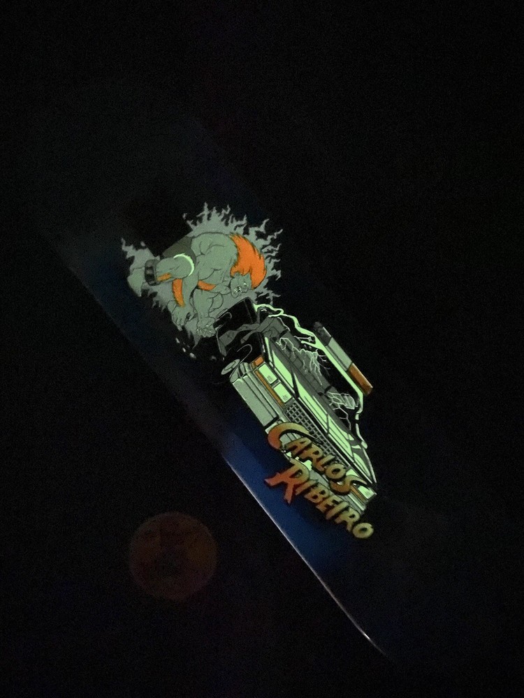 RARE SIGNED Primitive Street Fighter Blanka Skateboard Deck Carlos Ribeiro GITD