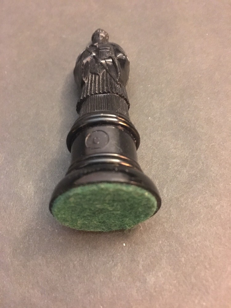 1947 KINGSWAY Chess ~ Black Bishop~ Felt Bottom ~ Replacement Piece (FREE SHIP.)