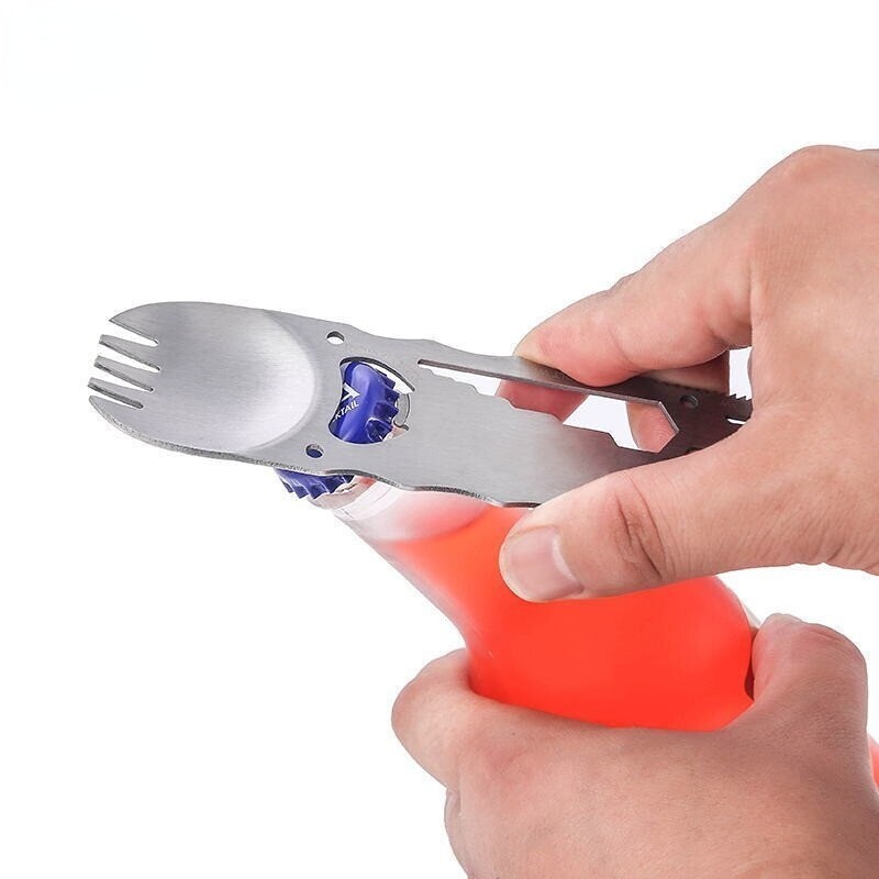 Spork Eating Tool Backpacking Travel Cycling Multi Function Purpose Spoon Fork