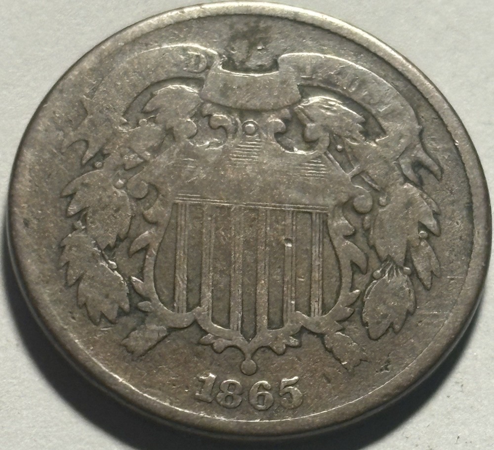 1865 Two Cent Piece — Circulated 🔥 Exact Coin