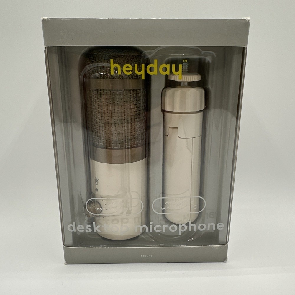 heyday Desktop Microphone - Stone White | Open Box