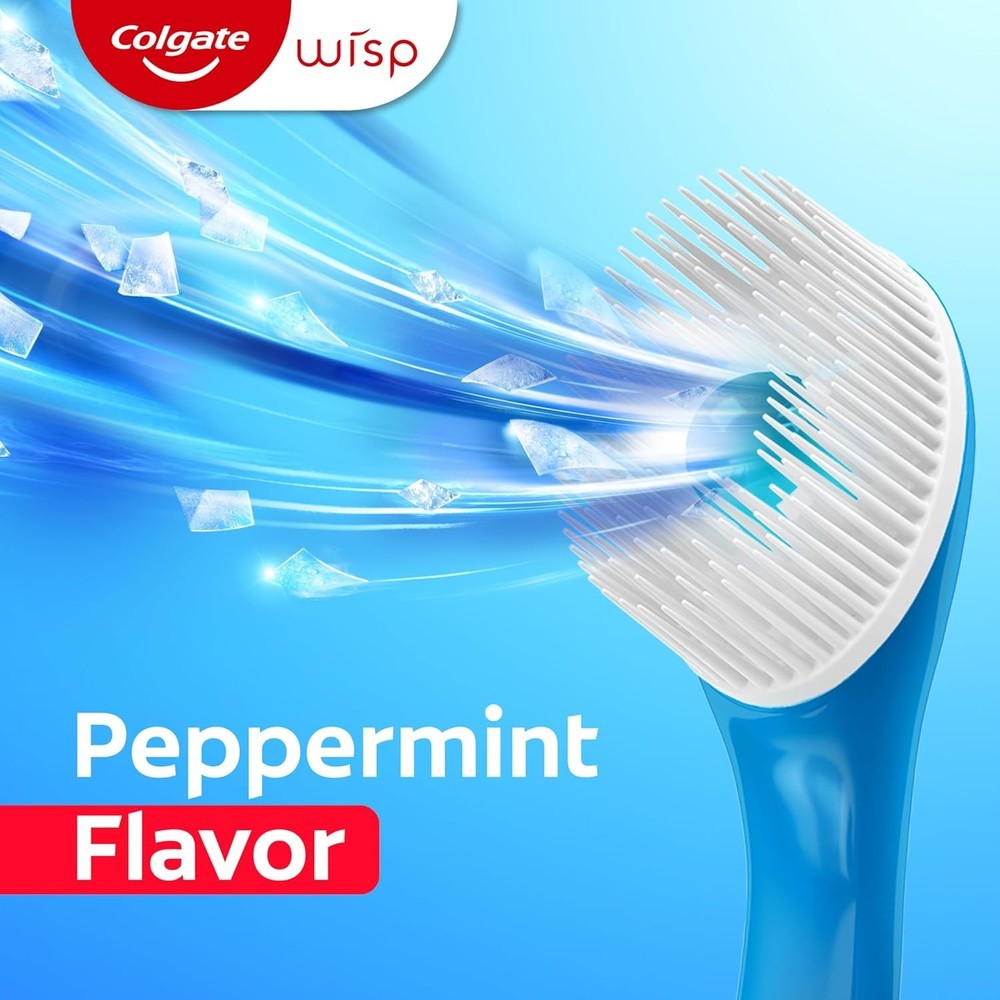 Colgate Max Fresh Wisp Mini Toothbrushes Peppermint 24 Count Disposable Pack