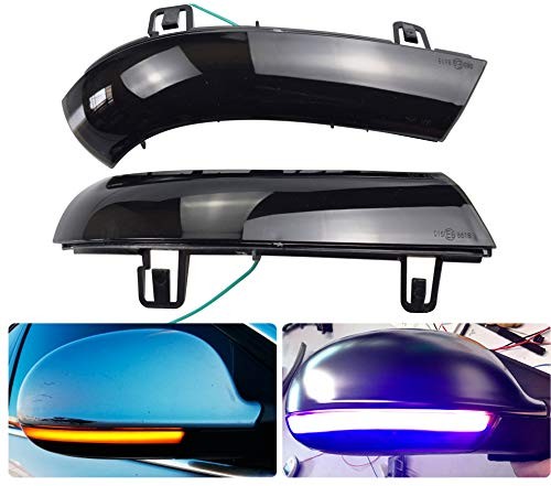 Dynamic LED Side Mirror Turn Signal Light Indicator blinker For VW Blue+Yellow