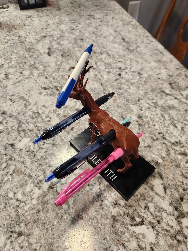 "Nailed It!!" Whitetail Deer Hunter Pen Holder Archery Customizeable