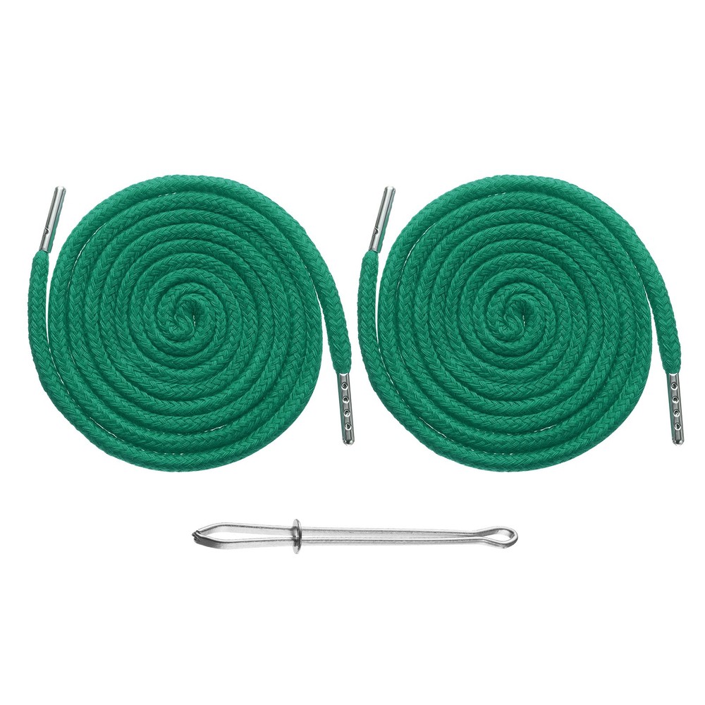 2pcs Drawstring Cords 51" Replacement Drawstring with Threader, Bright Green
