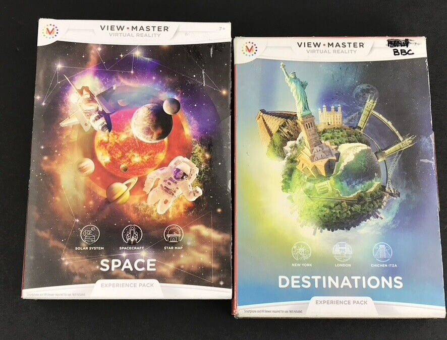 View-Master Virtual Reality SPACE Experience Pack & Destination Pack NIB