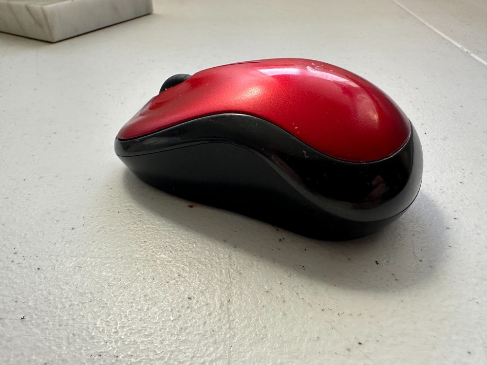 LOGITECH M185 MOUSE (RED) WITH RECEIVER