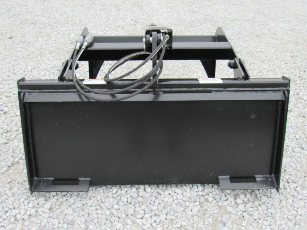 48" Solid Bottom Smooth Bucket Grapple Attachment Fits Quick Attach Loader