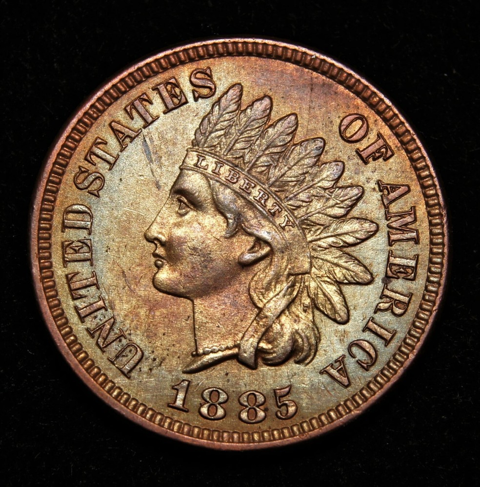1885 Indian Head Cent, MS++++Pretty Color!