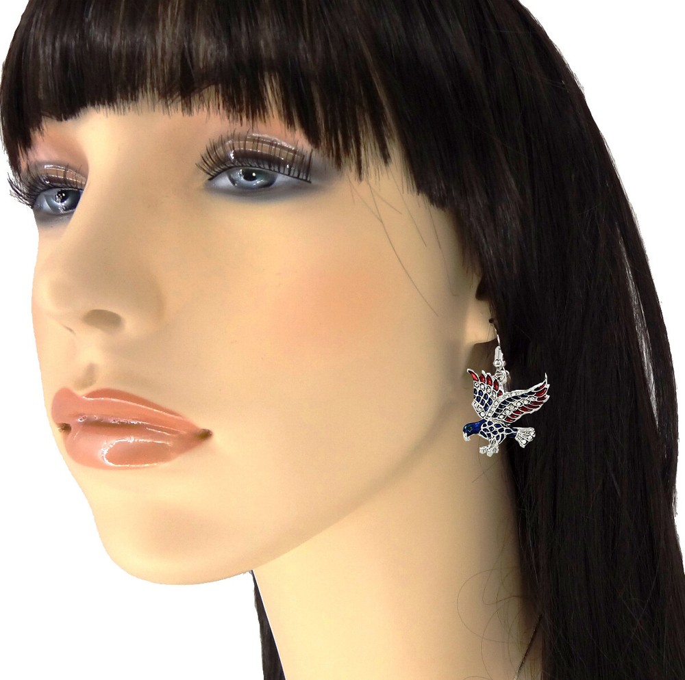 Gorgeous Eagle Earrings Dangle in a Gift Box Fast Shipping