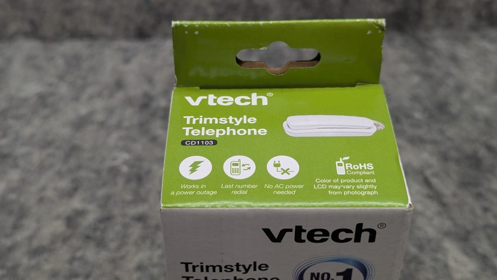 🔥New🔥 VTech CD1103 Trimstyle Corded Phone - White