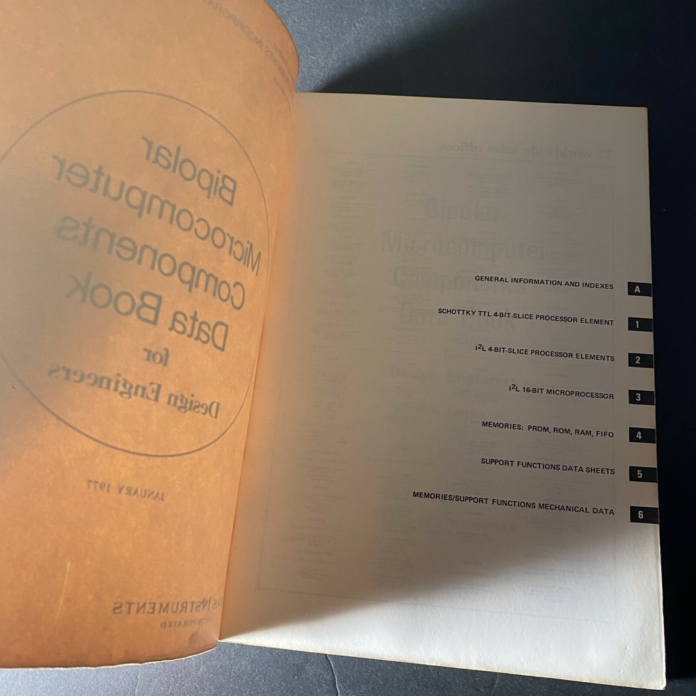 Texas Instruments, The Bipolar Microcomputer Components Data Book, Vintage 1977