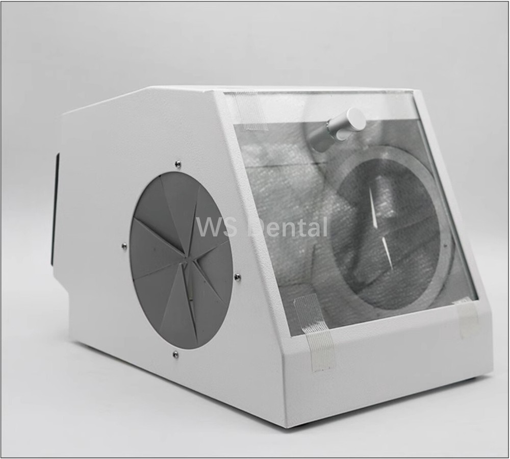 Dental Grinding Polishing Box LED Sandblasting Dust-proof Case Lapping Protector