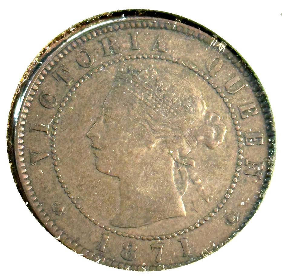 1871 PEI Large Cent Nice Original XF KM-4 CHRC