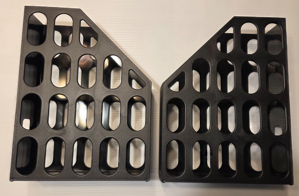 Two Black Plastic Magazine Book File Storage Organizer Holders