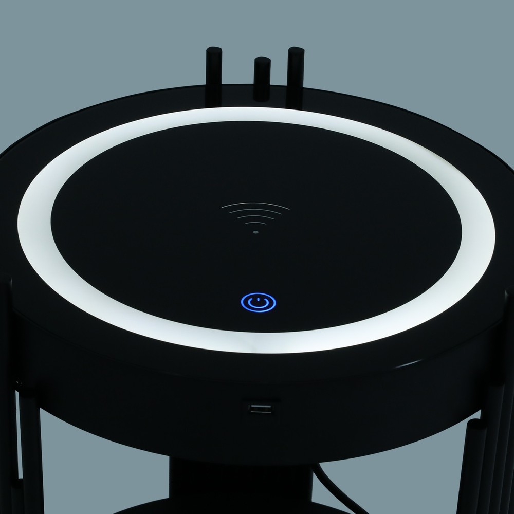 Smart Nightstand With Wireless Charging Station Bedside Table LED Side/End Table