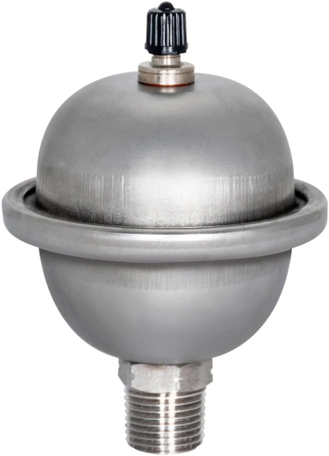 2-Gallon Mini Thermal Expansion Tank Stainless Steel Hammer Arrestor with 1/2