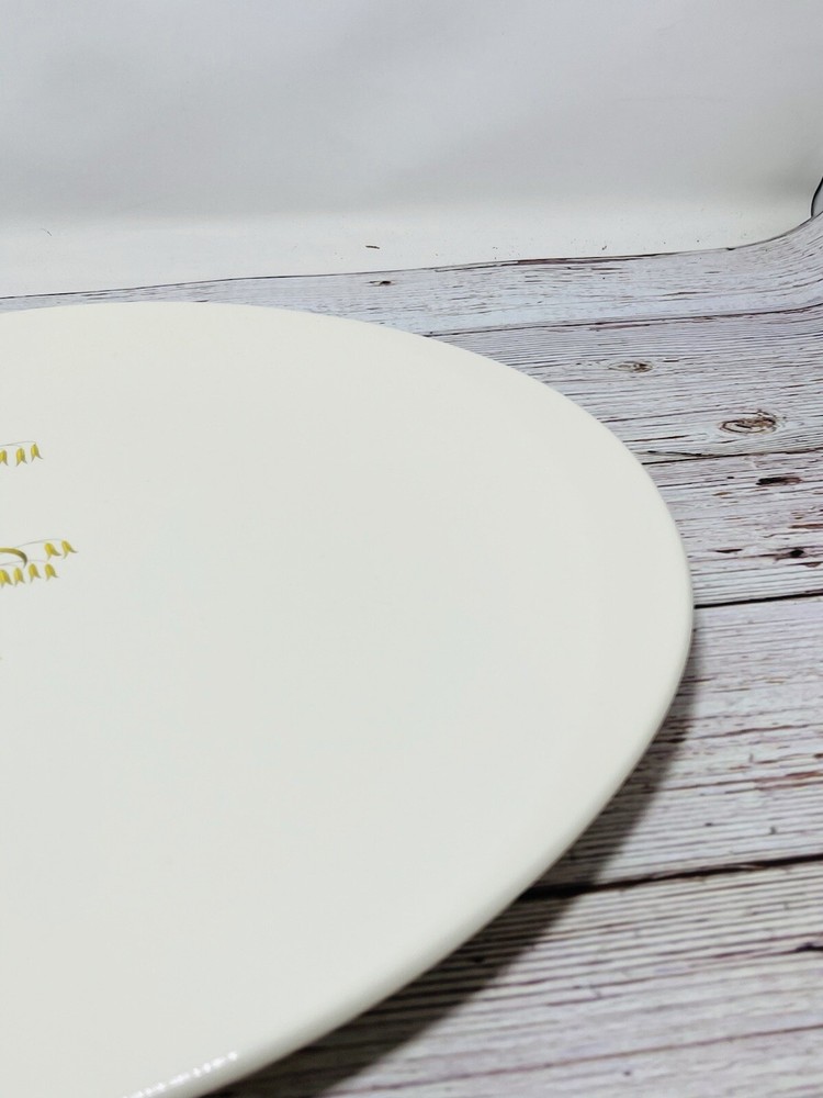 12” X 14” Platter With Gold Leaf Design.