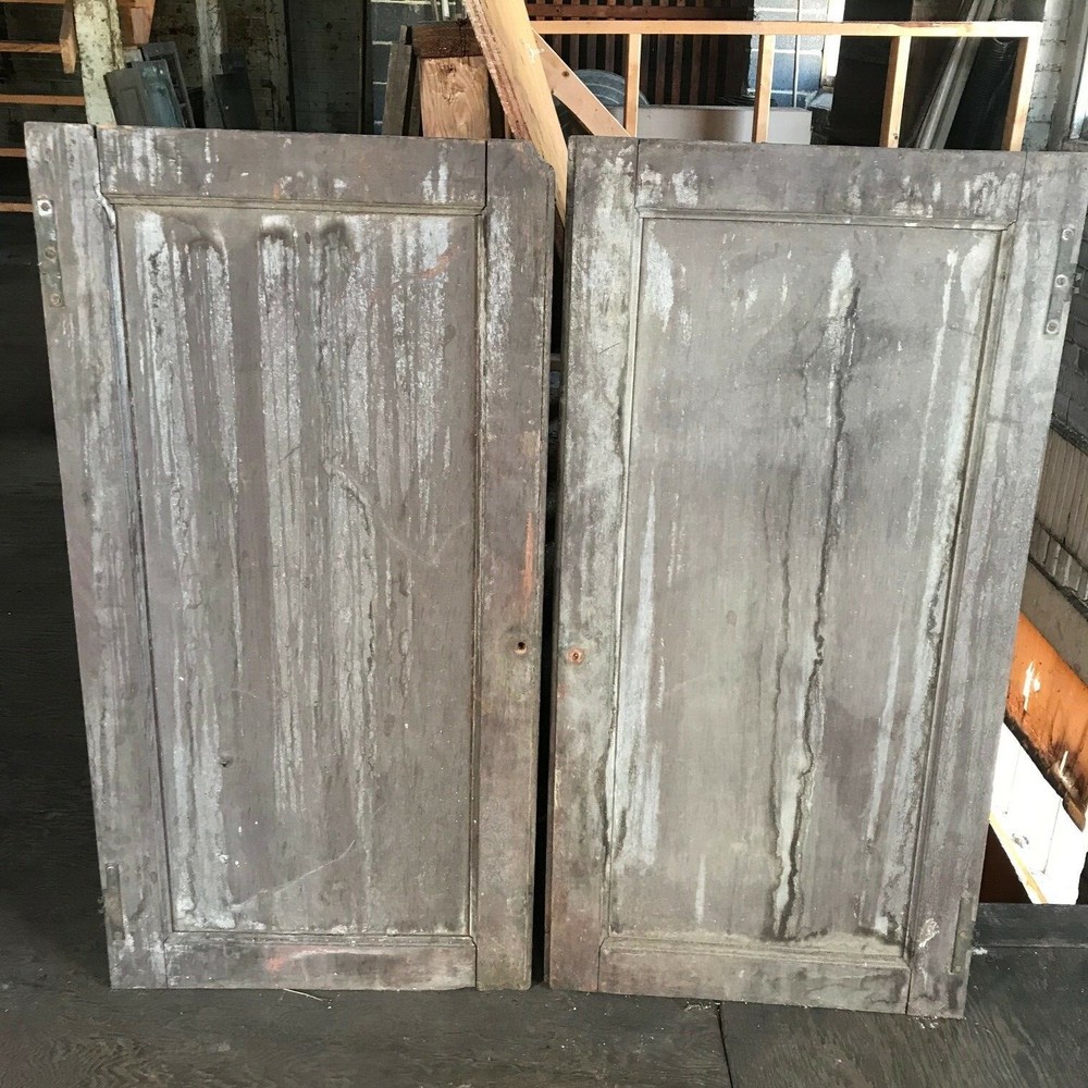 Pair of Early Walnut Paneled Doors from a Cupboard
