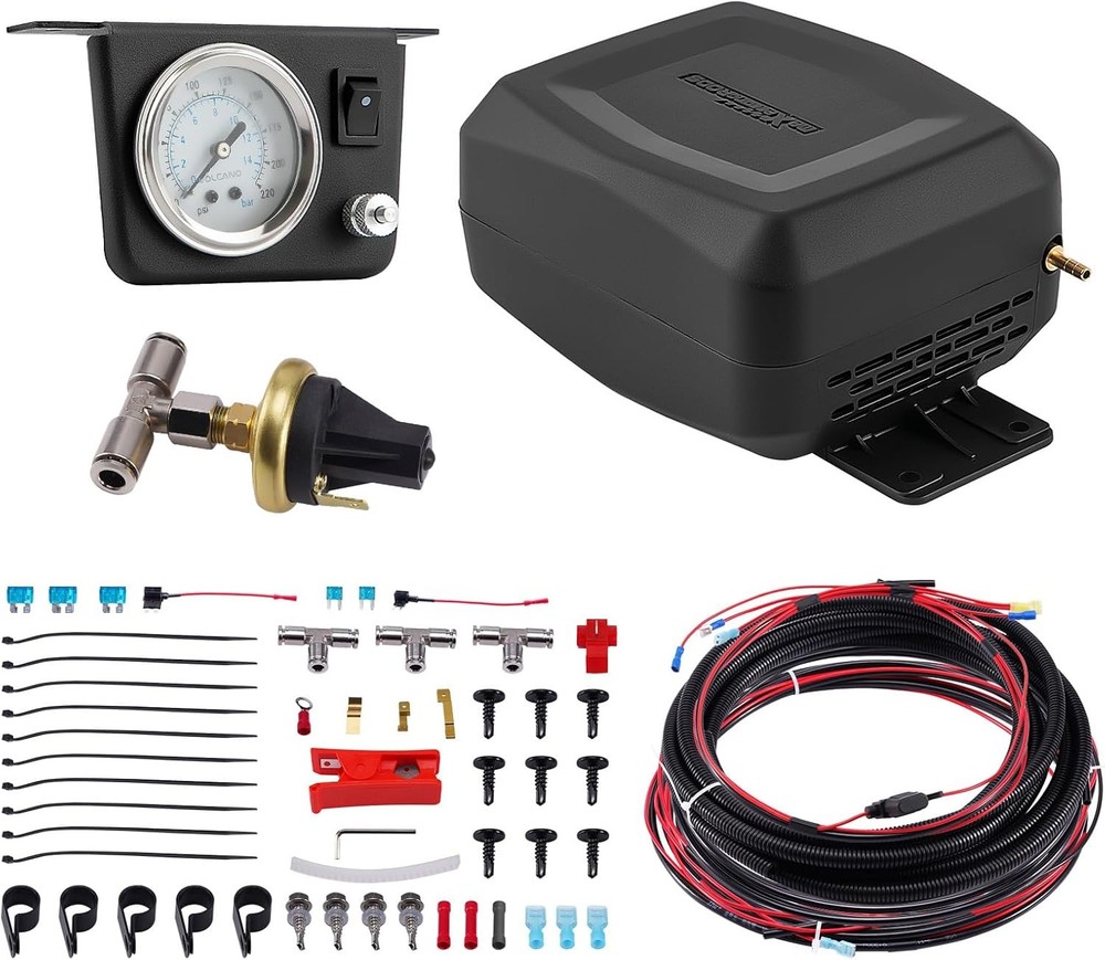 maXpeedingrods On Board Air Compressor System with Low Pressure Sensor Universal