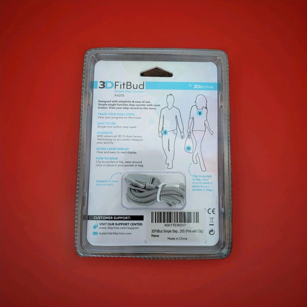 3DFitBud Simple Step Counter 3D Pedometer