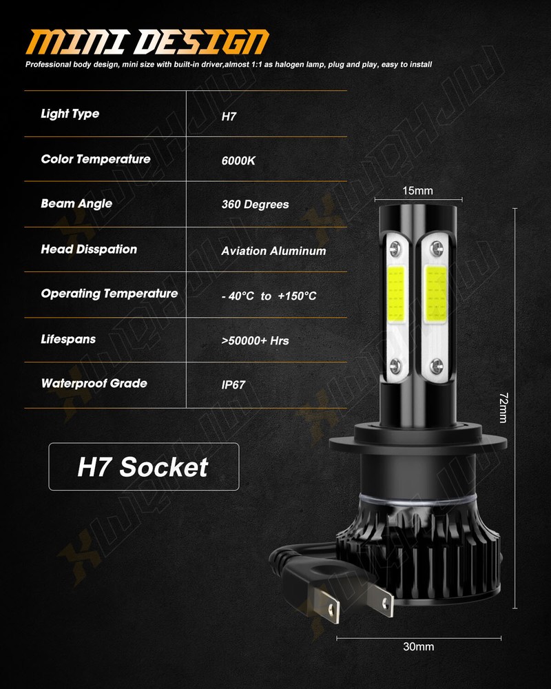 For Mercedes-Benz E350 E320 E550 -6x 6000K LED Headlight + Fog Light Bulbs Kit